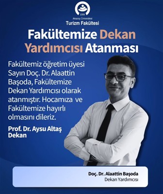 Tebrik- Dekan Yardımcısı Ataması
